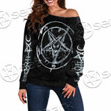 Baphomet Pentagram SED-1070 Off Shoulder Sweaters