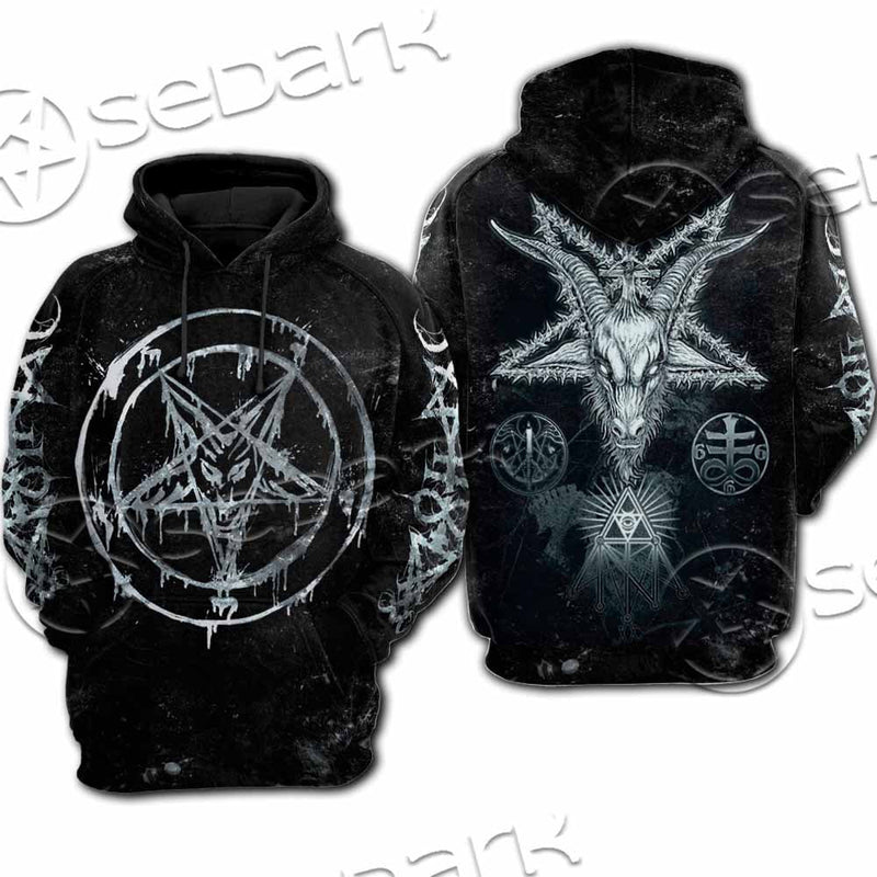 Baphomet Pentagram SED-1070 Hoodie & Zip Hoodie Raglan