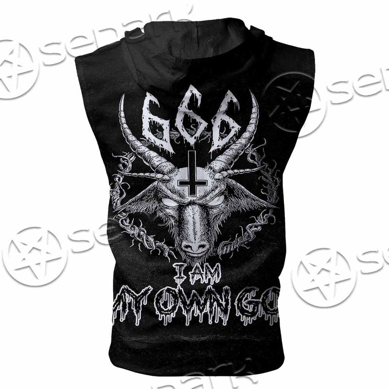 My Own God 666 SED-1071 Zip Sleeveless Hoodie