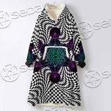 Psychedelic Metatron'S Cube SED-1072 Oversized Sherpa Blanket Hoodie