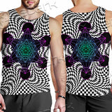 Psychedelic Metatron'S Cube SED-1072 Men Tank-tops