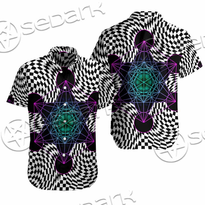 Psychedelic Metatron'S Cube SED-1072 Shirt Allover