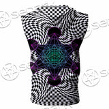 Psychedelic Metatron'S Cube SED-1072 Zip Sleeveless Hoodie