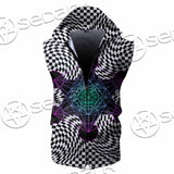 Psychedelic Metatron'S Cube SED-1072 Zip Sleeveless Hoodie