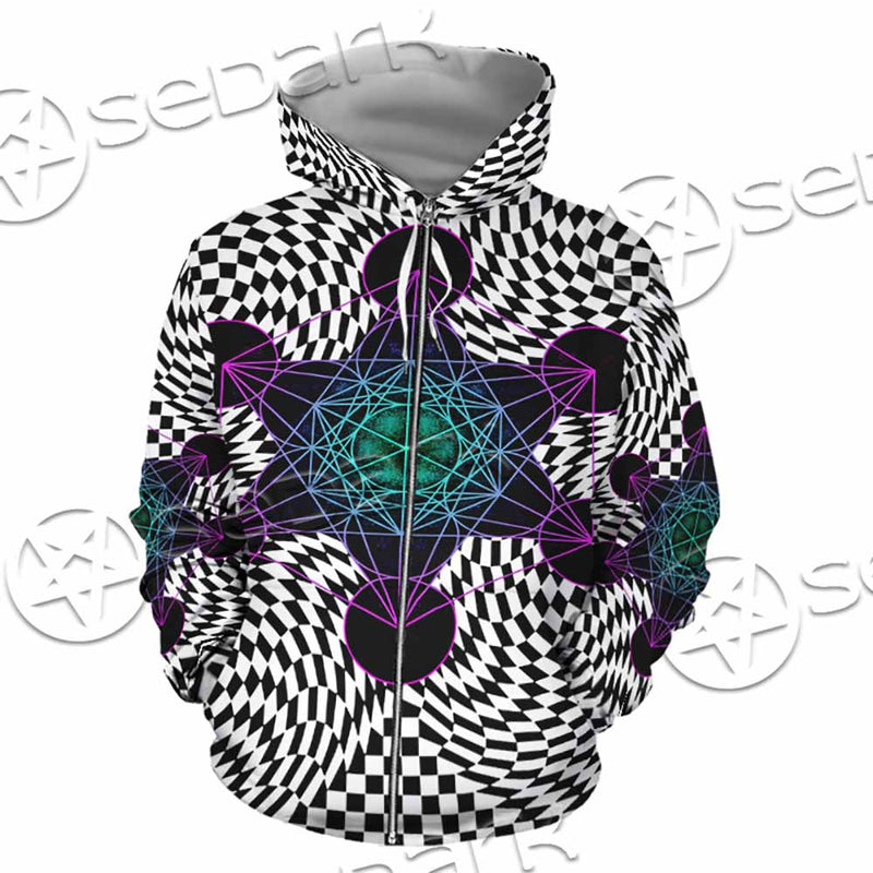 Psychedelic Metatron'S Cube SED-1072 Hoodie & Zip Hoodie
