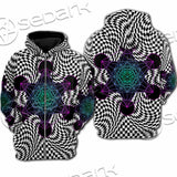 Psychedelic Metatron'S Cube SED-1072 Hoodie & Zip Hoodie Raglan