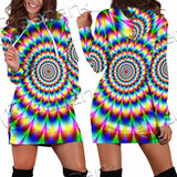 Psychedelic Optical Illusions SED-1073 Hoodie Dress