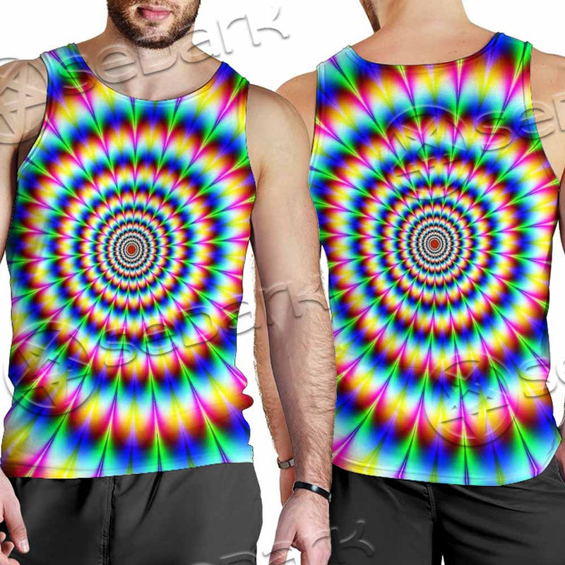 Psychedelic Optical Illusions SED-1073 Men Tank-tops