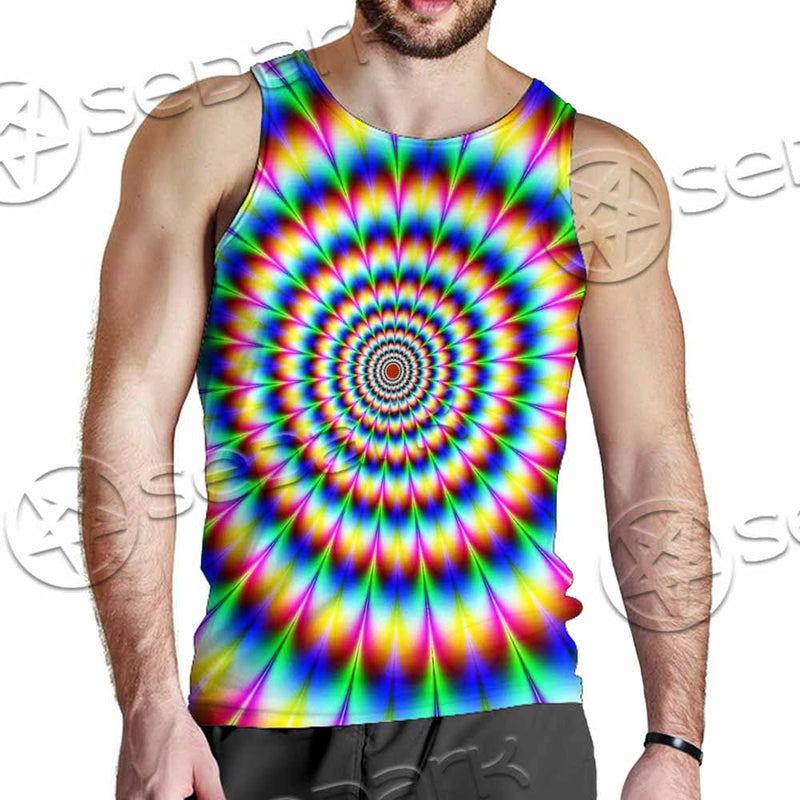 Psychedelic Optical Illusions SED-1073 Men Tank-tops