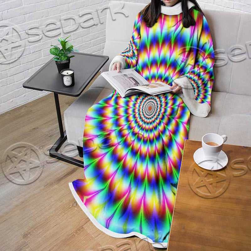 Psychedelic Optical Illusions SED-1073 Sleeved Blanket