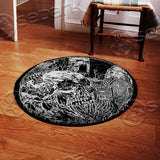 Circle Death Metal Illustration Skull Horror SED-1075 Round Carpet
