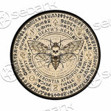 Moth Dead Head Rune SED-1077 Round Carpet