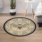 Moth Dead Head Rune SED-1077 Round Carpet