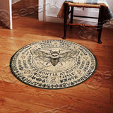 Moth Dead Head Rune SED-1077 Round Carpet