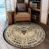 Moth Dead Head Rune SED-1077 Round Carpet