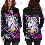 Unicorn Hail Satan SED-1078 Hoodie Dress