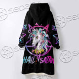 Unicorn Hail Satan SED-1078 Oversized Sherpa Blanket Hoodie