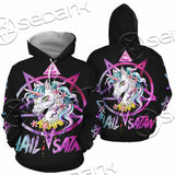 Unicorn Hail Satan SED-1078 Hoodie & Zip Hoodie