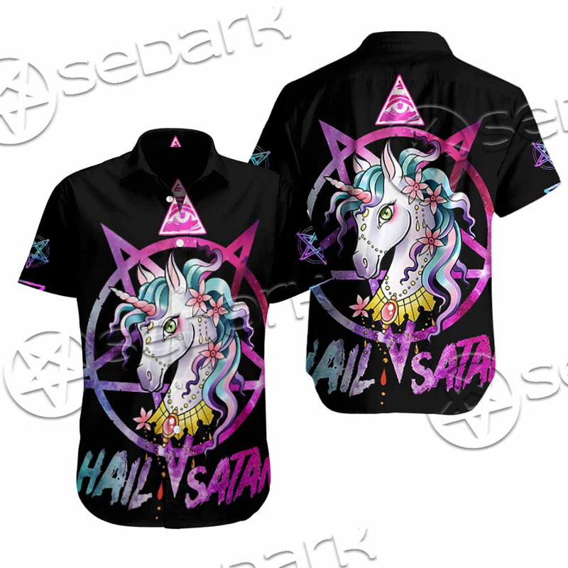 Unicorn Hail Satan SED-1078 Shirt Allover