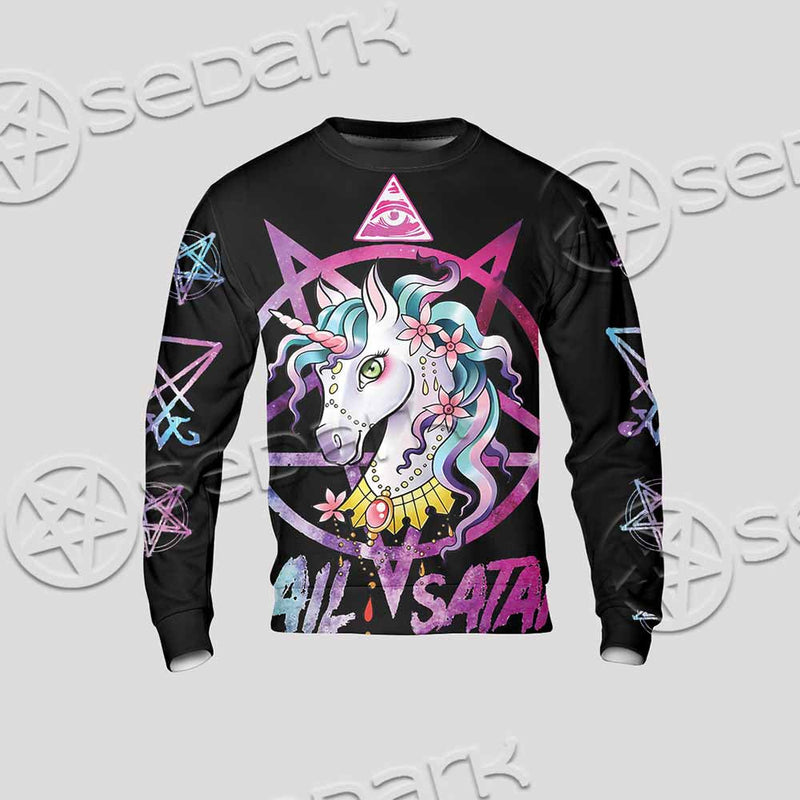 Unicorn Hail Satan SED-1078 Unisex Sweatshirt