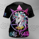 Unicorn Hail Satan SED-1078 Unisex T-shirt