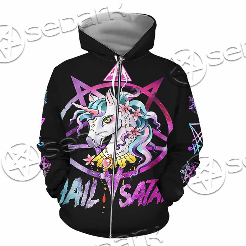 Unicorn Hail Satan SED-1078 Hoodie & Zip Hoodie