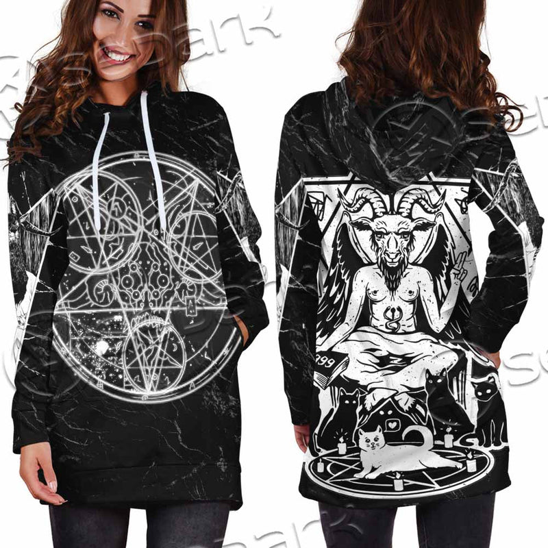 Baphomet With Cat SED-1079 Hoodie Dress