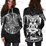 Baphomet With Cat SED-1079 Hoodie Dress