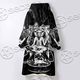 Baphomet With Cat SED-1079 Oversized Sherpa Blanket Hoodie