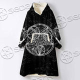 Baphomet With Cat SED-1079 Oversized Sherpa Blanket Hoodie