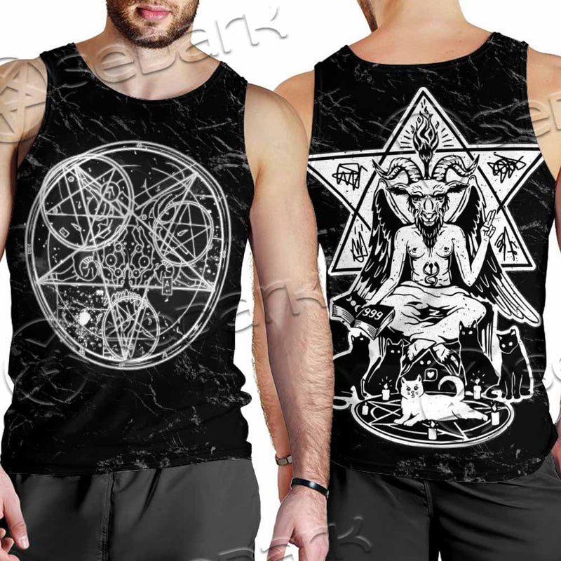 Baphomet With Cat SED-1079 Men Tank-tops