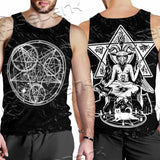 Baphomet With Cat SED-1079 Men Tank-tops