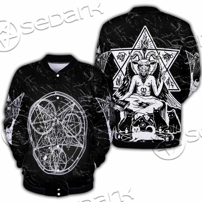 Baphomet With Cat SED-1079 Button Jacket