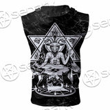 Baphomet With Cat SED-1079 Zip Sleeveless Hoodie