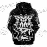 Baphomet With Cat SED-1079 Hoodie & Zip Hoodie Raglan