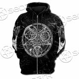 Baphomet With Cat SED-1079 Hoodie & Zip Hoodie Raglan