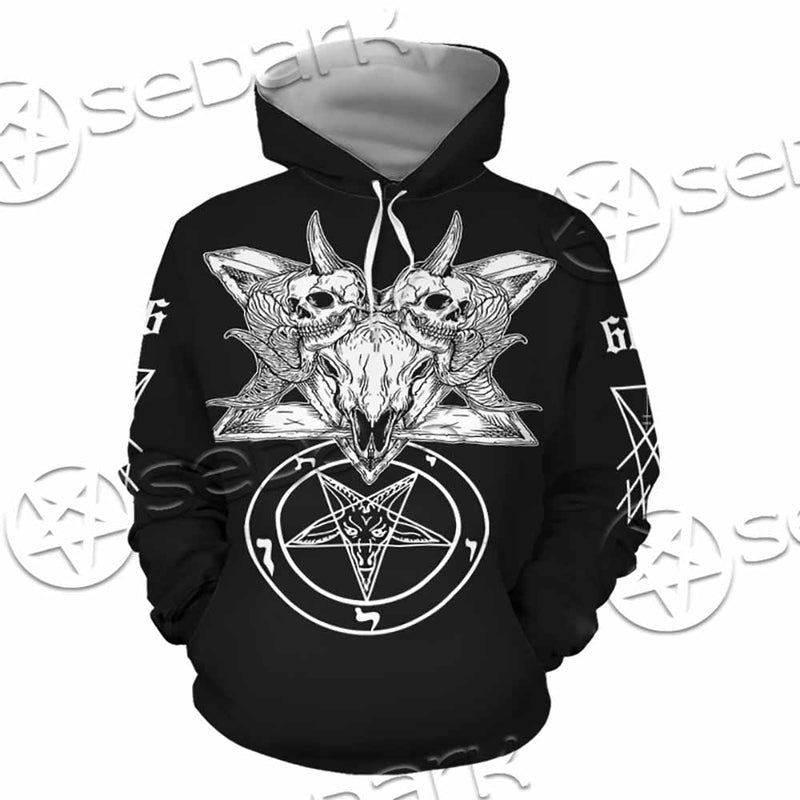 Skull Baphomet Satanism SED-1080 Hoodie & Zip Hoodie