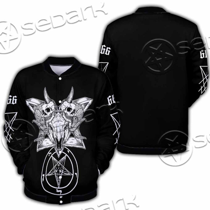 Skull Baphomet Satanism SED-1080 Button Jacket