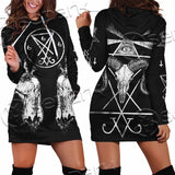 Lucifer Inverted Cross SED-1081 Hoodie Dress