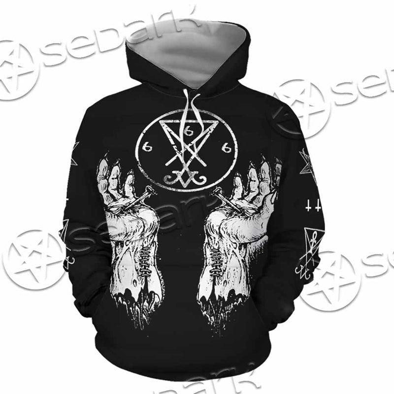 Lucifer Inverted Cross SED-1081 Hoodie & Zip Hoodie