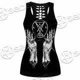 Lucifer Inverted Cross SED-1081 Women Tank Top