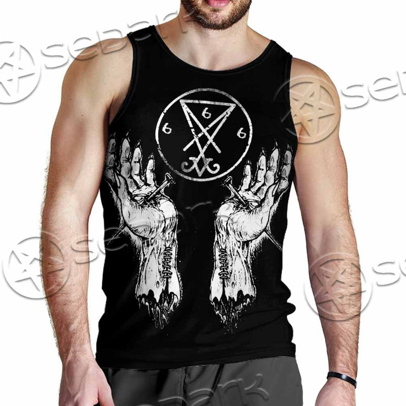 Lucifer Inverted Cross SED-1081 Men Tank-tops