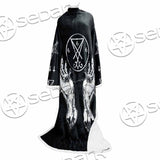 Lucifer Inverted Cross SED-1081 Sleeved Blanket