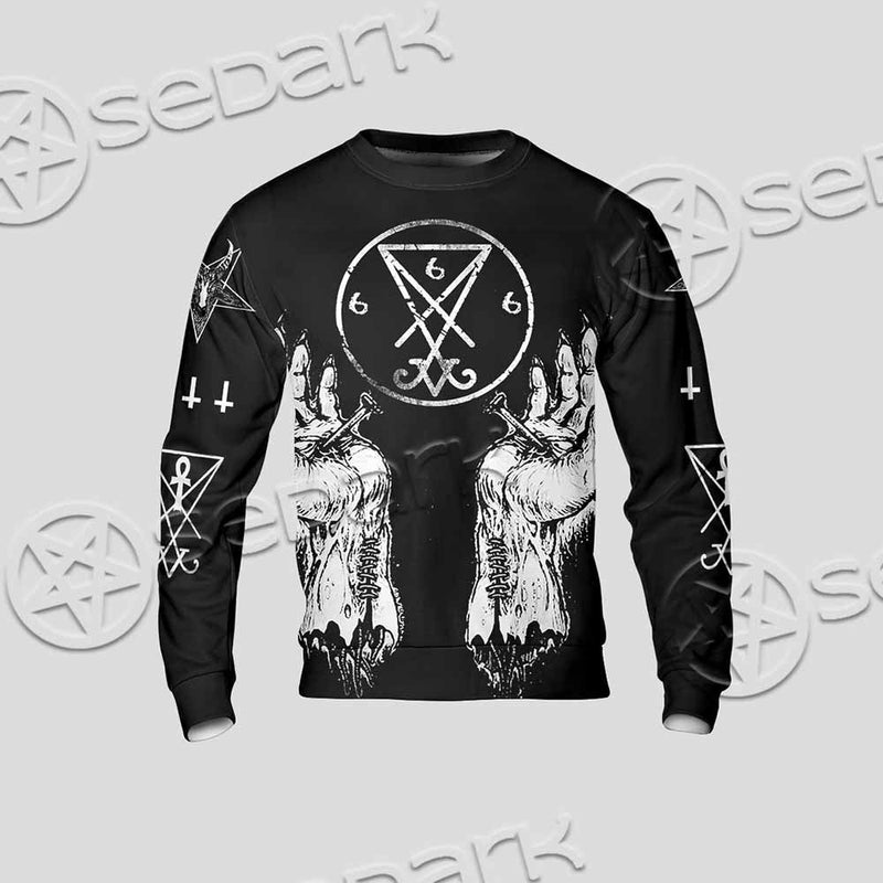 Lucifer Inverted Cross SED-1081 Unisex Sweatshirt