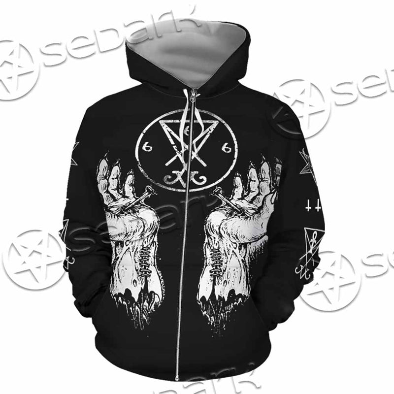 Lucifer Inverted Cross SED-1081 Hoodie & Zip Hoodie