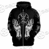 Lucifer Inverted Cross SED-1081 Hoodie & Zip Hoodie Raglan