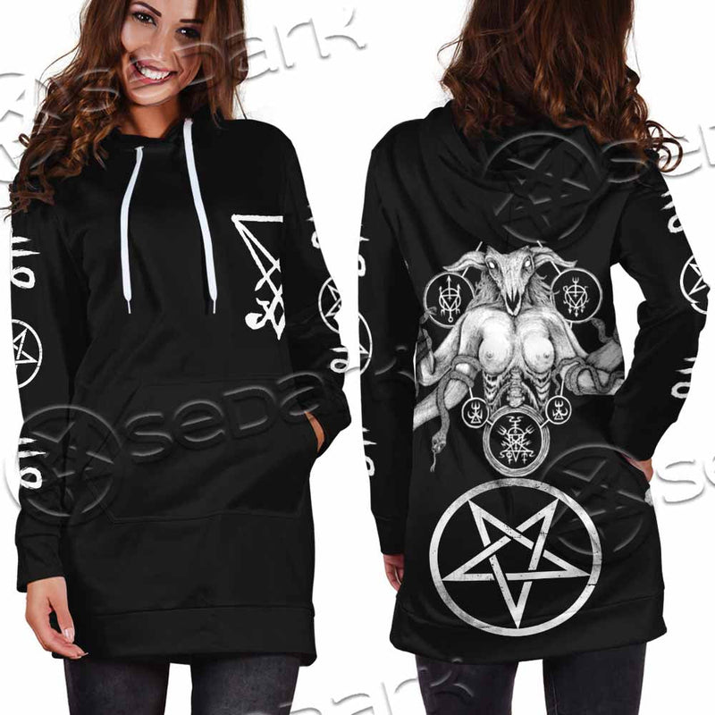 Baphomet Sigil SED-1082 Hoodie Dress