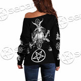 Baphomet Sigil SED-1082 Off Shoulder Sweaters
