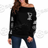 Baphomet Sigil SED-1082 Off Shoulder Sweaters