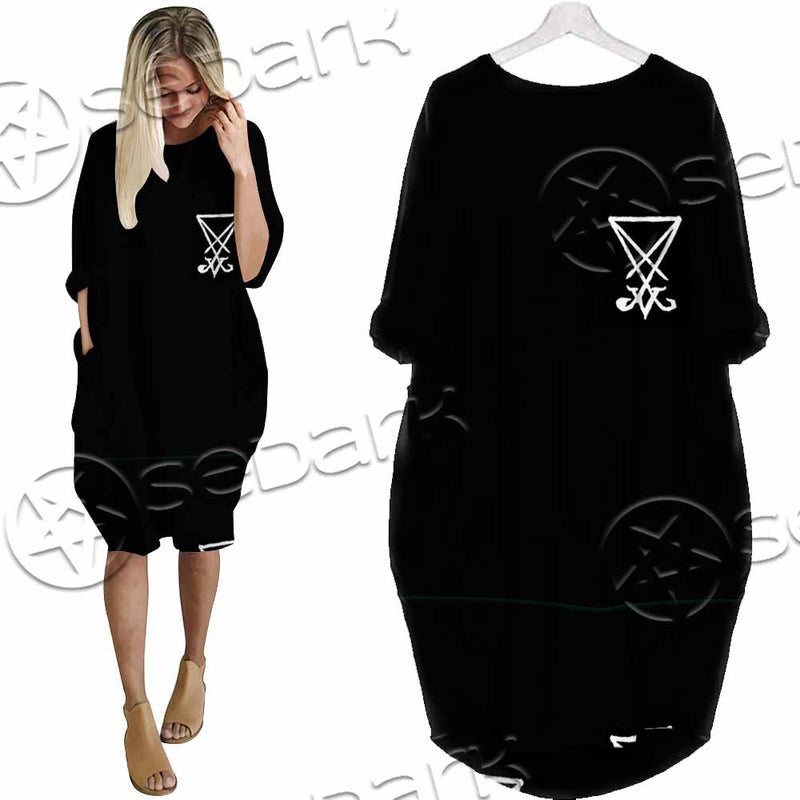 Baphomet Sigil SED-1082 Batwing Pocket Dress